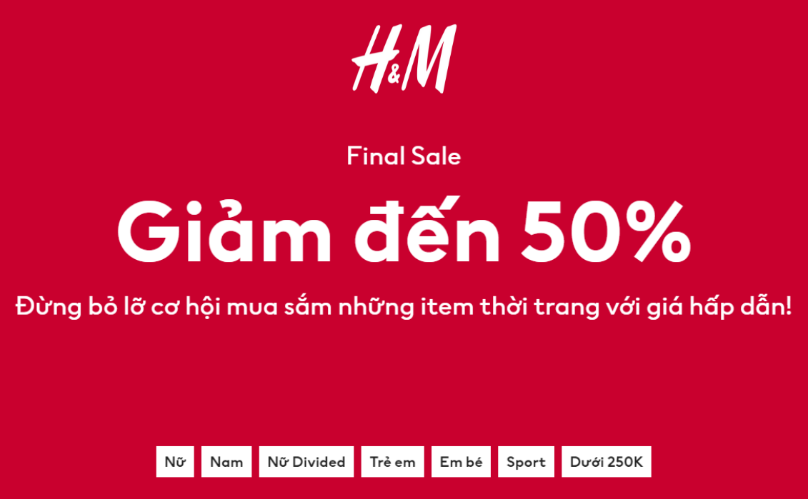 Final sale H&M