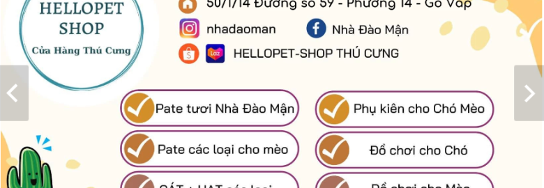 HelloPet Shop – Shop thú cưng