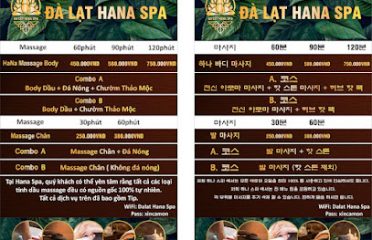 Dalat hana spa – massage (달랏 하나 스파 – 마사지)