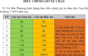 Xe Hội An Tam Kỳ