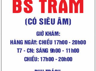 PHÒNG KHÁM TRẺ EM VÀ NGƯỜI LỚN: BS HÀO – BS TRÂM