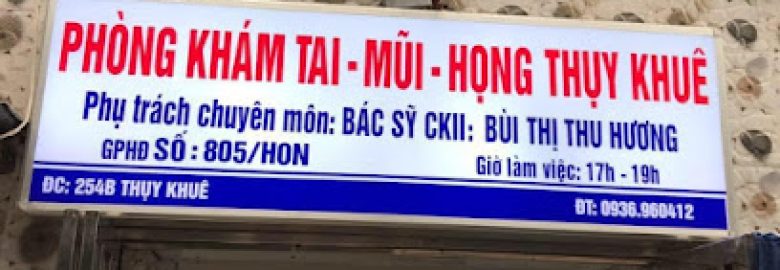 Phòng Khám Tai Mũi Họng Thuỵ Khuê – BS Thu Hương